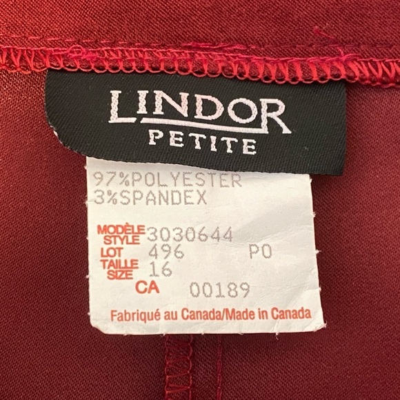 NWT Vintage Lindor Plus Sz 16P Suede Button Front Pockets Burgundy Midi Skirt - Picture 7 of 11